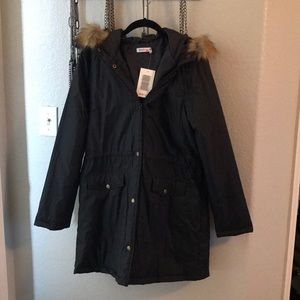 Justfab Black Parka Style Jacket